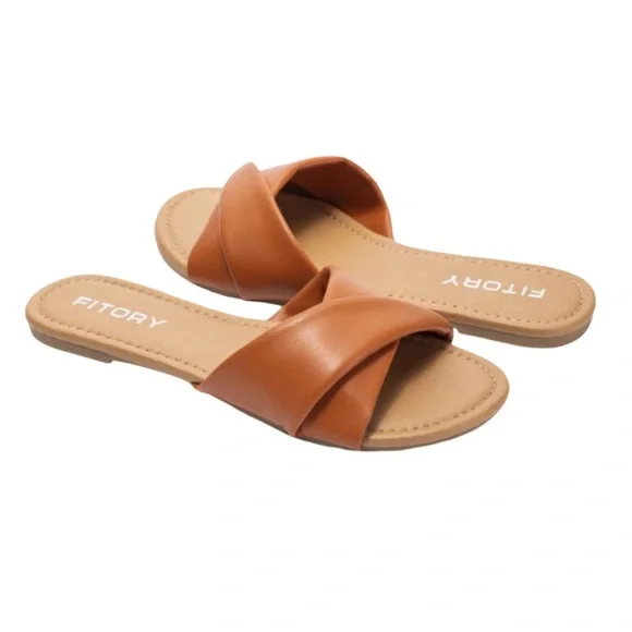 Cognac Leather Sandals - Picture 2 of 14